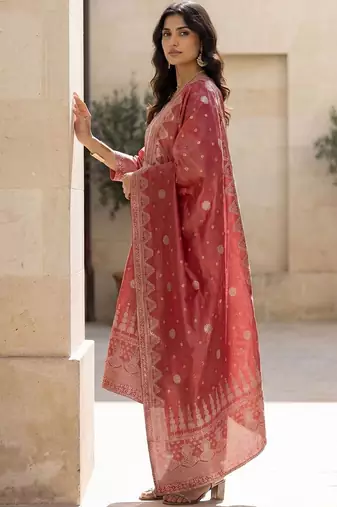 Women Regular Kurta with Trousers & With Dupatta