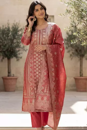 Women Regular Kurta with Trousers & With Dupatta