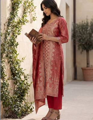 Women Regular Kurta with Trousers & With Dupatta 7