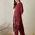 Women Floral Embroidered Thread Work Pure Cotton Kurta with Trousers