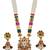 Gold-plated beaded kundan & meenakari long rani haar jewellery set
