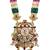 Gold-plated beaded kundan & meenakari long rani haar jewellery set