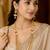 Gold-plated meenakari multi-strand long necklace set with drop earrings
