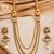 Gold-plated meenakari multi-strand long necklace set with drop earrings