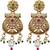 Gold-toned multi-strand pearl choker jewellery set with matching earrings