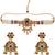 Women gold-plated kundan & pearl studded multi-strand choker jewellery set