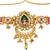 Women gold-plated kundan & pearl studded multi-strand choker jewellery set