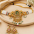 Gold-plated peacock & kundan studded choker jewellery set with earrings
