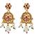 Gold-plated peacock & kundan studded choker jewellery set with earrings