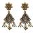 Gold-plated green & ruby enamelled kundan studded choker jewellery set