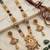 Gold-toned & multi-colored enamel beaded long mangalsutra necklace set with earrings