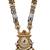 Gold-toned & multi-colored enamel beaded long mangalsutra necklace set with earrings