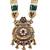 Women antique gold-plated multi-strand beaded rani haar jewellery set with earrings