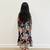 Blue floral cotton gown
