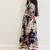 Blue floral cotton gown