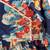 Blue floral cotton gown
