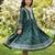 Green printed cotton gown