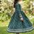 Green printed cotton gown