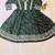 Green printed cotton gown