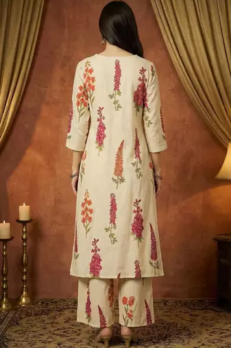 Women Floral Printed Regular Kurta with Palazzos
