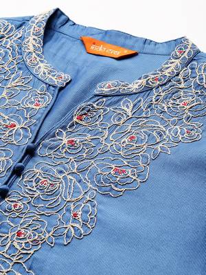 Ethnic Motifs Embroidered Kurta with Trousers & Dupatta 2