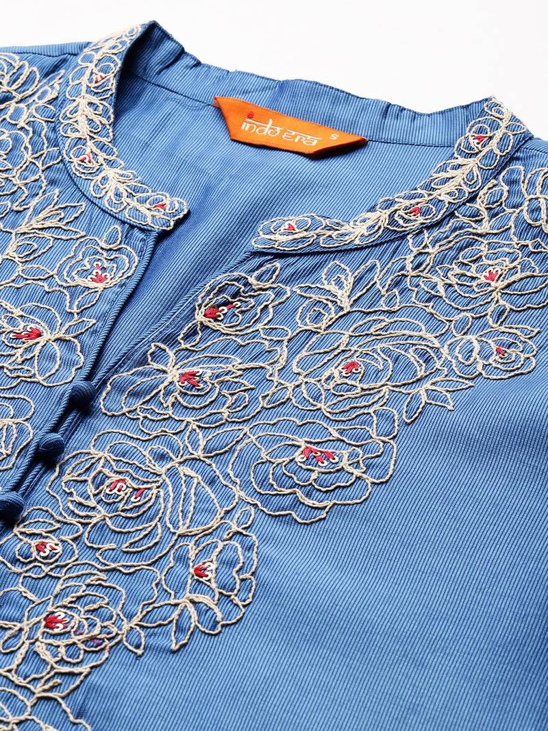 Ethnic Motifs Embroidered Kurta with Trousers & Dupatta