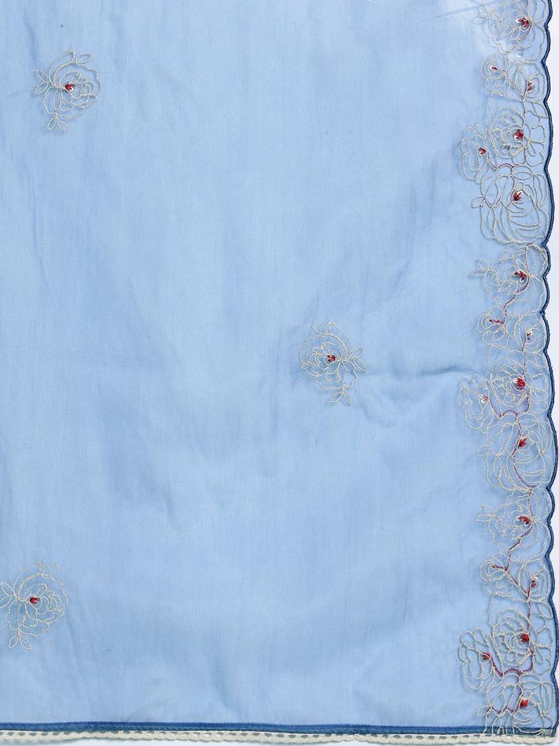 Ethnic Motifs Embroidered Kurta with Trousers & Dupatta