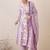Floral Printed V-Neck Pure Cotton Straight Kurta With Trousers & Dupatta