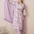 Floral Printed V-Neck Pure Cotton Straight Kurta With Trousers & Dupatta