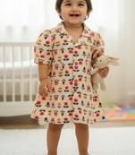 Floral pink & blue frock