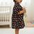 Black floral girls frock