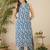 Floral Screen Printed V-Neck Pure Cotton Straight Kurta With Trousers