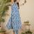 Floral Screen Printed V-Neck Pure Cotton Straight Kurta With Trousers
