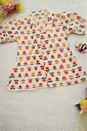 Floral pink & blue frock