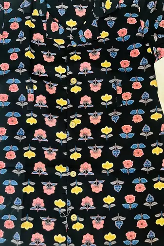 Black floral girls frock