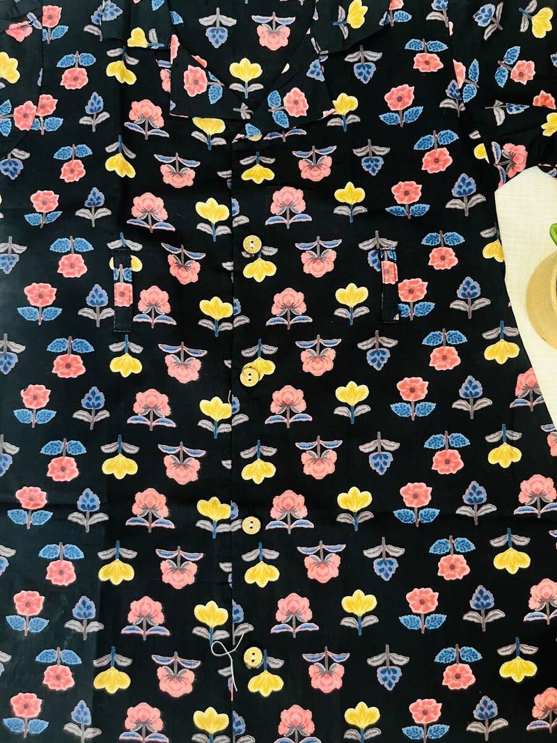 Black floral girls frock