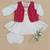 Red bandhej jacket frock