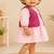 Pink bandhej jacket frock