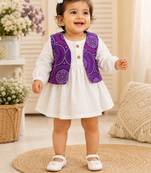 Bandhej jacket frock set