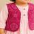 Pink bandhej jacket frock