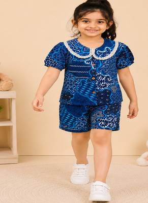 Girls navy abstract set 1