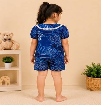 Girls navy abstract set 3