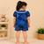 Girls navy abstract set