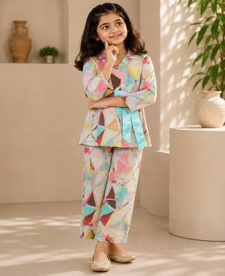 Peach geo co-ord set 1