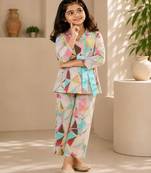 Peach geo co-ord set