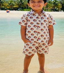 Turban printed boys cord-set