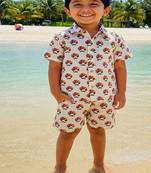 Turban printed boys cord-set