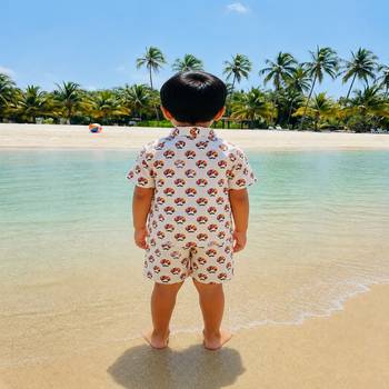 Turban printed boys cord-set 3