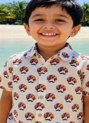 Turban printed boys cord-set 4