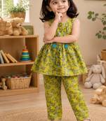 Olive floral co-ord set